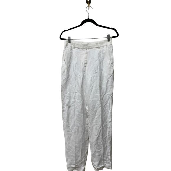 J. Crew Straight-leg Essential Pant in Chelsea Linen-Cupro Blend Size 4 Tall - Picture 7 of 7